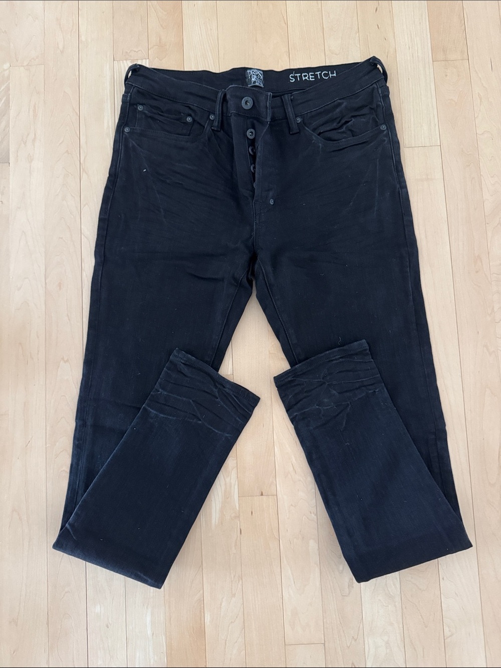 PRPS Black Button-Fly Slim Stretch Jeans